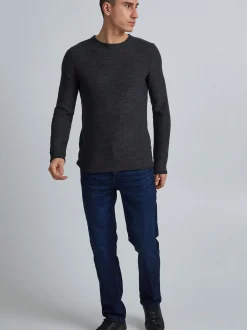 Solid Herren Strickpullover - SDJarah in grau