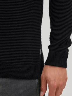Solid Herren Strickpullover - SDNicholas in schwarz