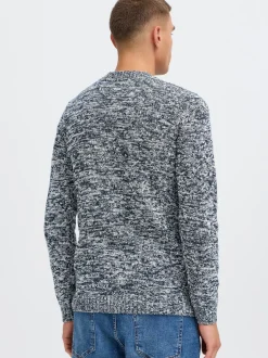 Solid Herren Strickpullover - SDRicco in blau