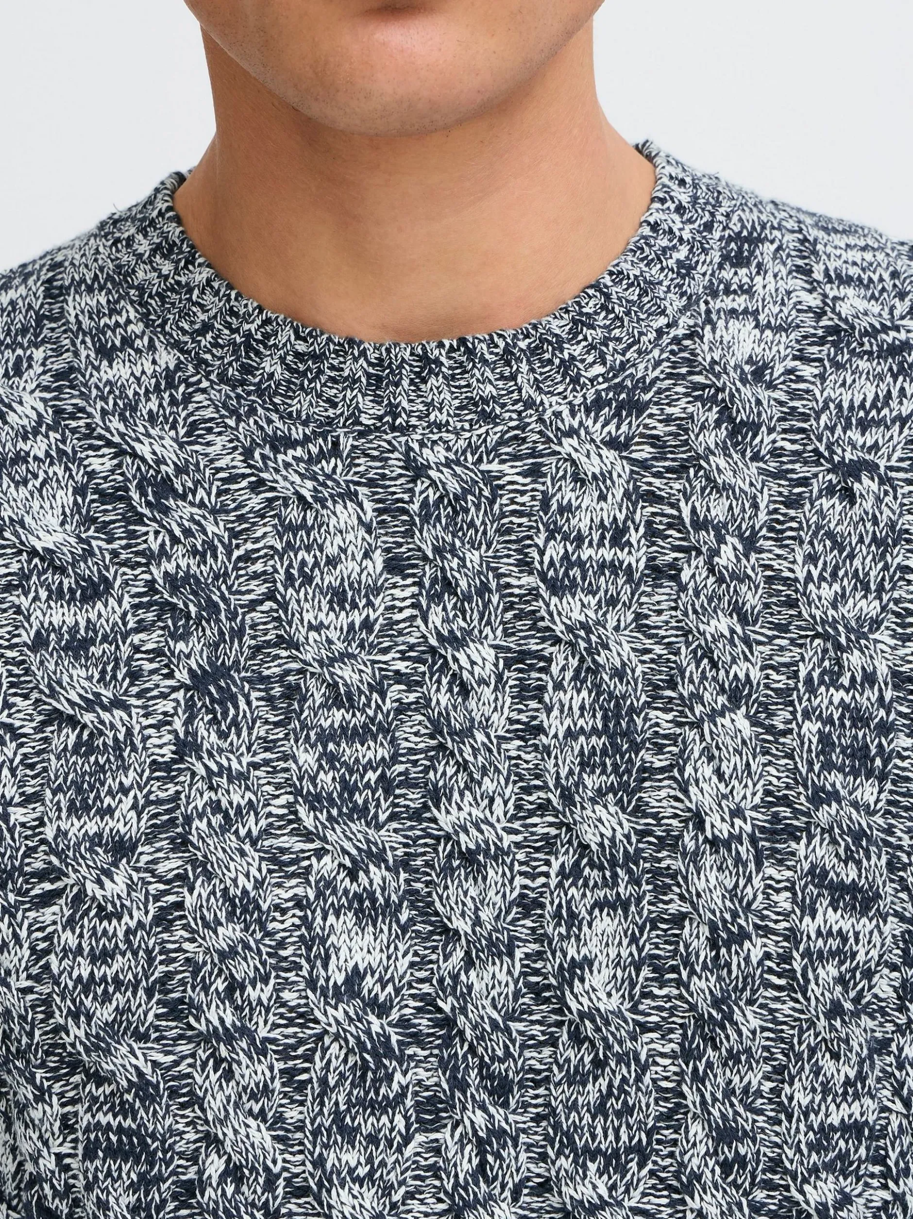 Solid Herren Strickpullover - SDRicco in blau