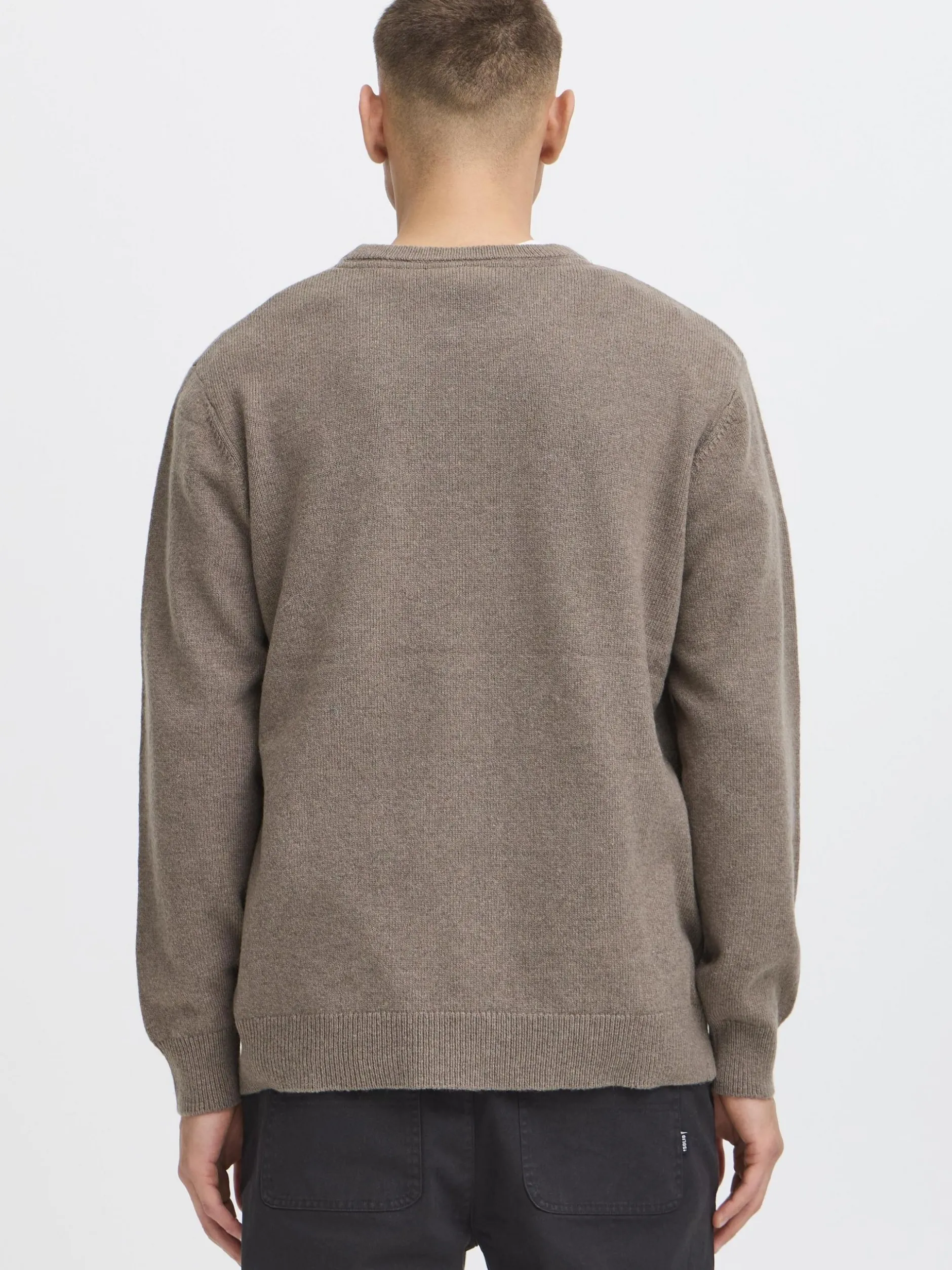 Solid Herren Strickpullover - SDRick in braun