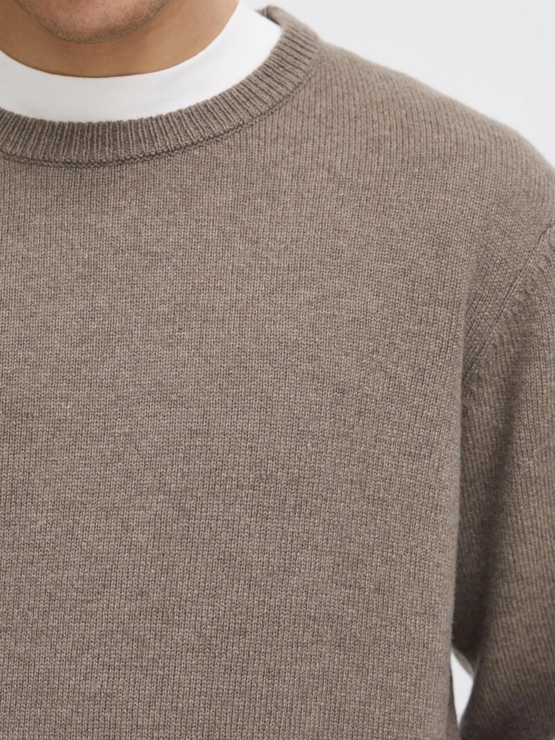 Solid Herren Strickpullover - SDRick in braun