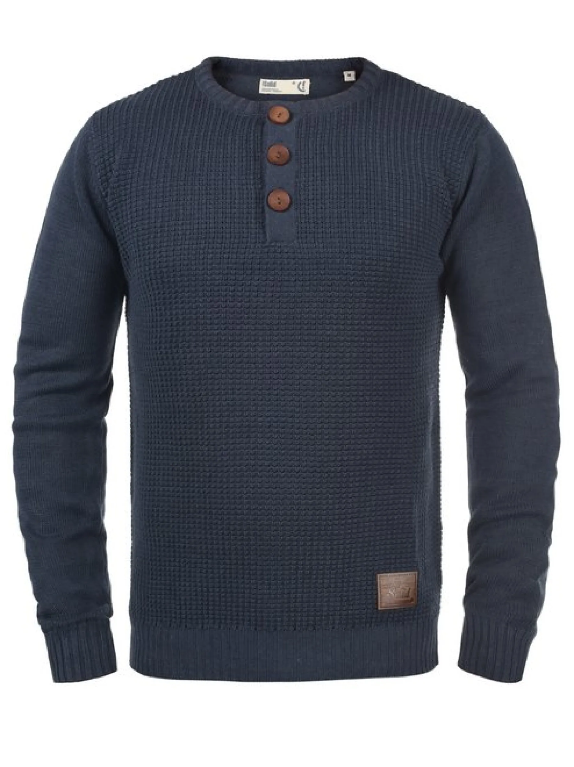 Solid Herren Strickpullover - SDTerrance in blau