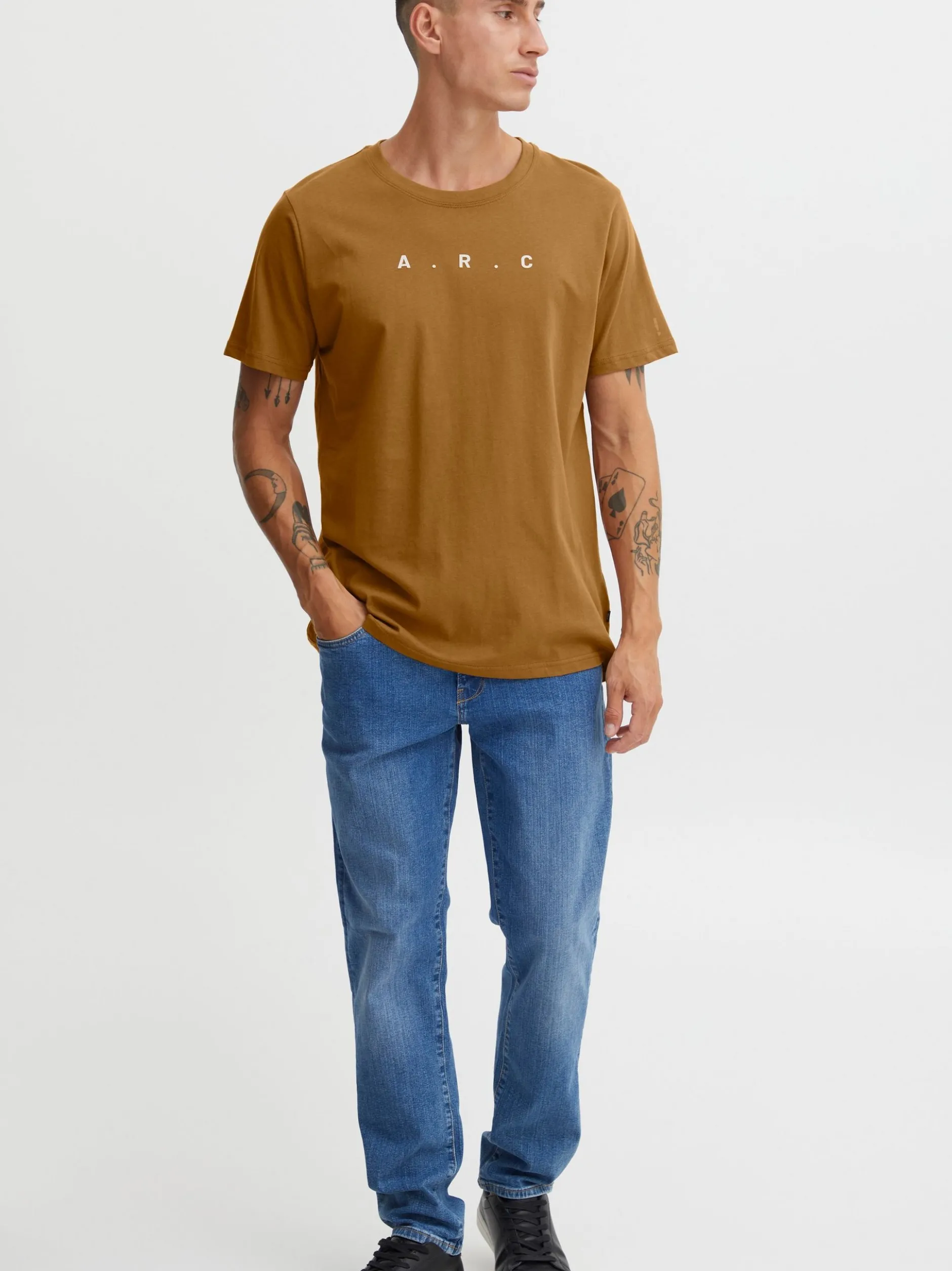 Solid Herren T-Shirt SDDain in braun