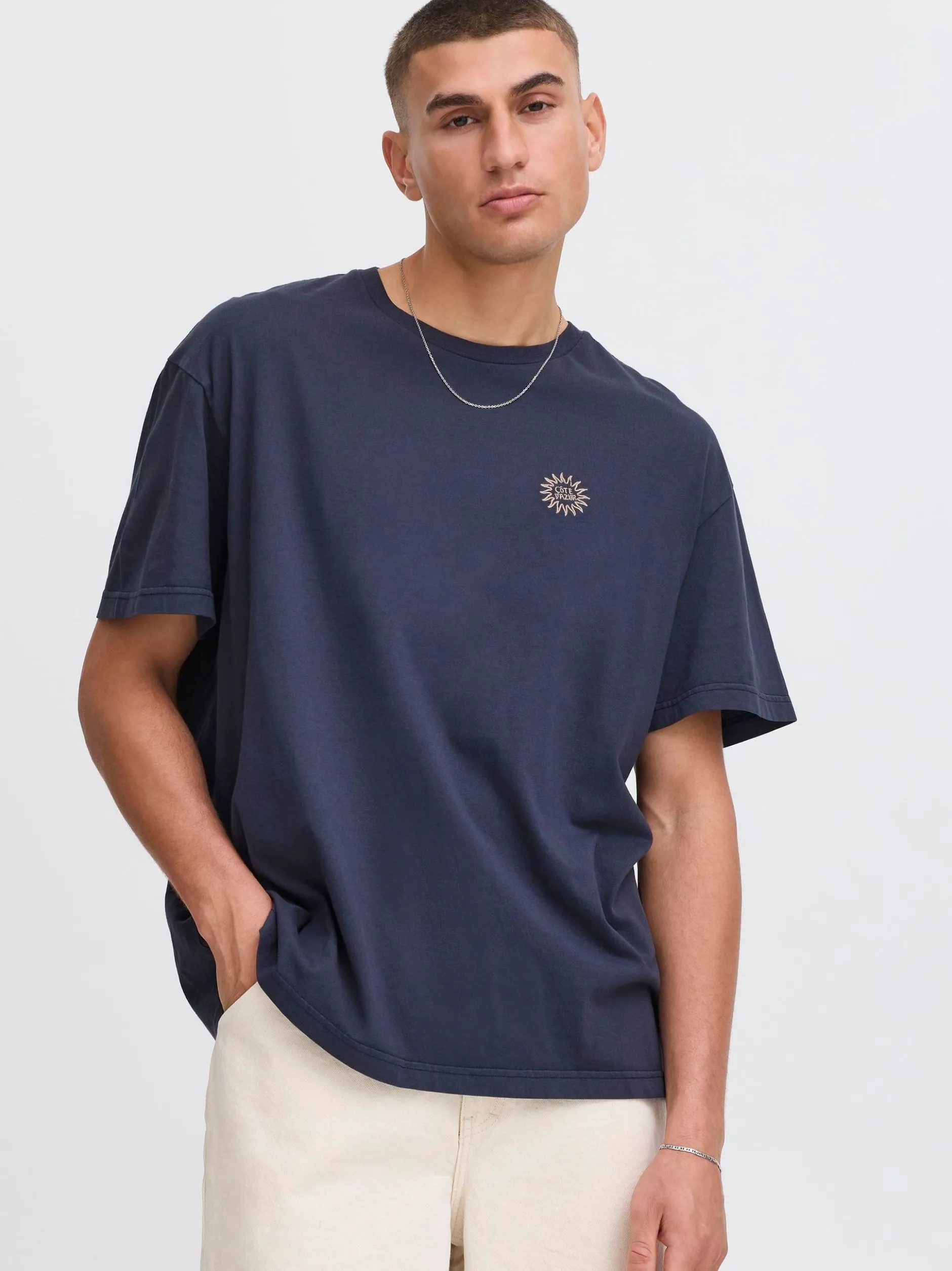 Solid Herren T-Shirt - SDPavel in blau