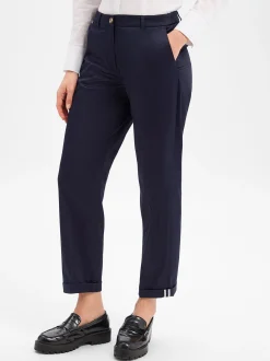 s.Oliver BLACK LABEL Damen Chino in marine - Länge: lang