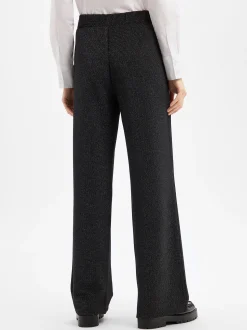 s.Oliver BLACK LABEL Damen Stoffhose in schwarz silber