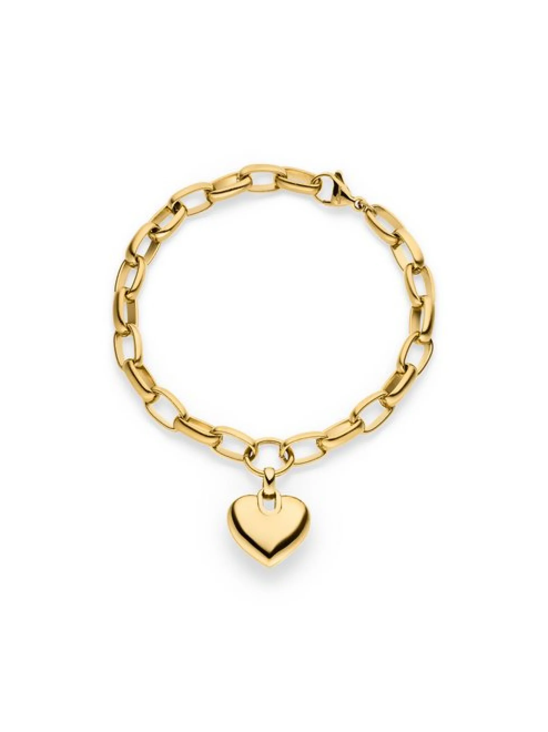 s.Oliver Damen Armband - Chunky Heart in gold