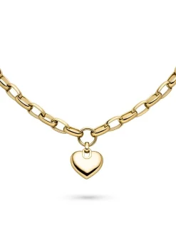 s.Oliver Damen Armband - Chunky Heart in gold