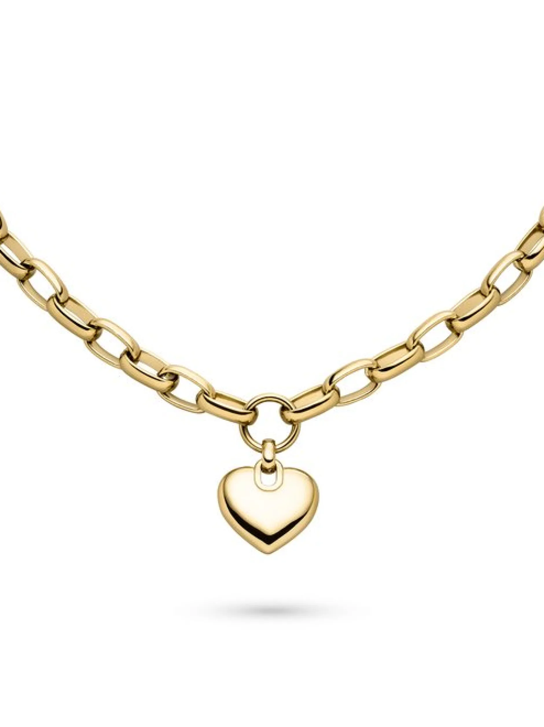 s.Oliver Damen Armband - Chunky Heart in gold