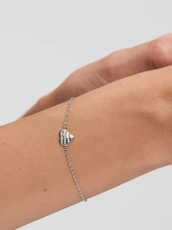 s.Oliver Damen Armband - Striped Heart in silber