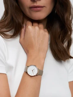 s.Oliver Damen Armbanduhr - Modern Basics in braun