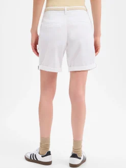 s.Oliver Damen Bermudas in weiß - Länge: mittel