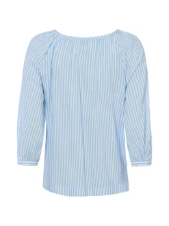 s.Oliver Damen Blusenshirt in hellblau weiß