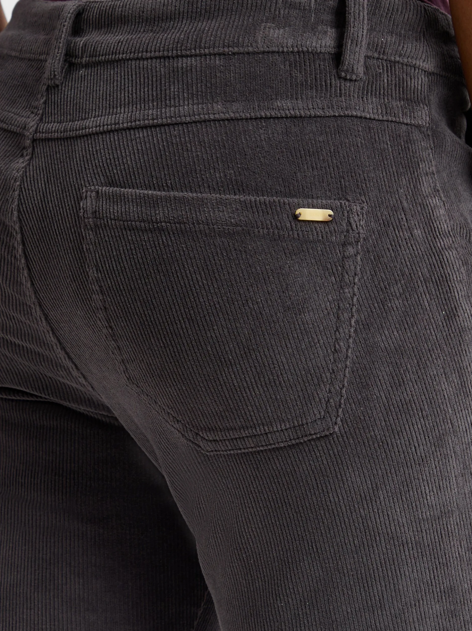 s.Oliver Damen Cordhose in anthrazit - Länge: lang