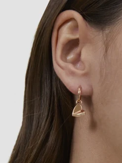 s.Oliver Damen Creolen - Folded Heart in roségold