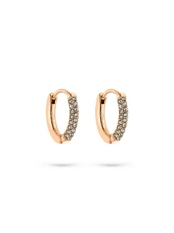 s.Oliver Damen Creolen - Timeless Spark in roségold
