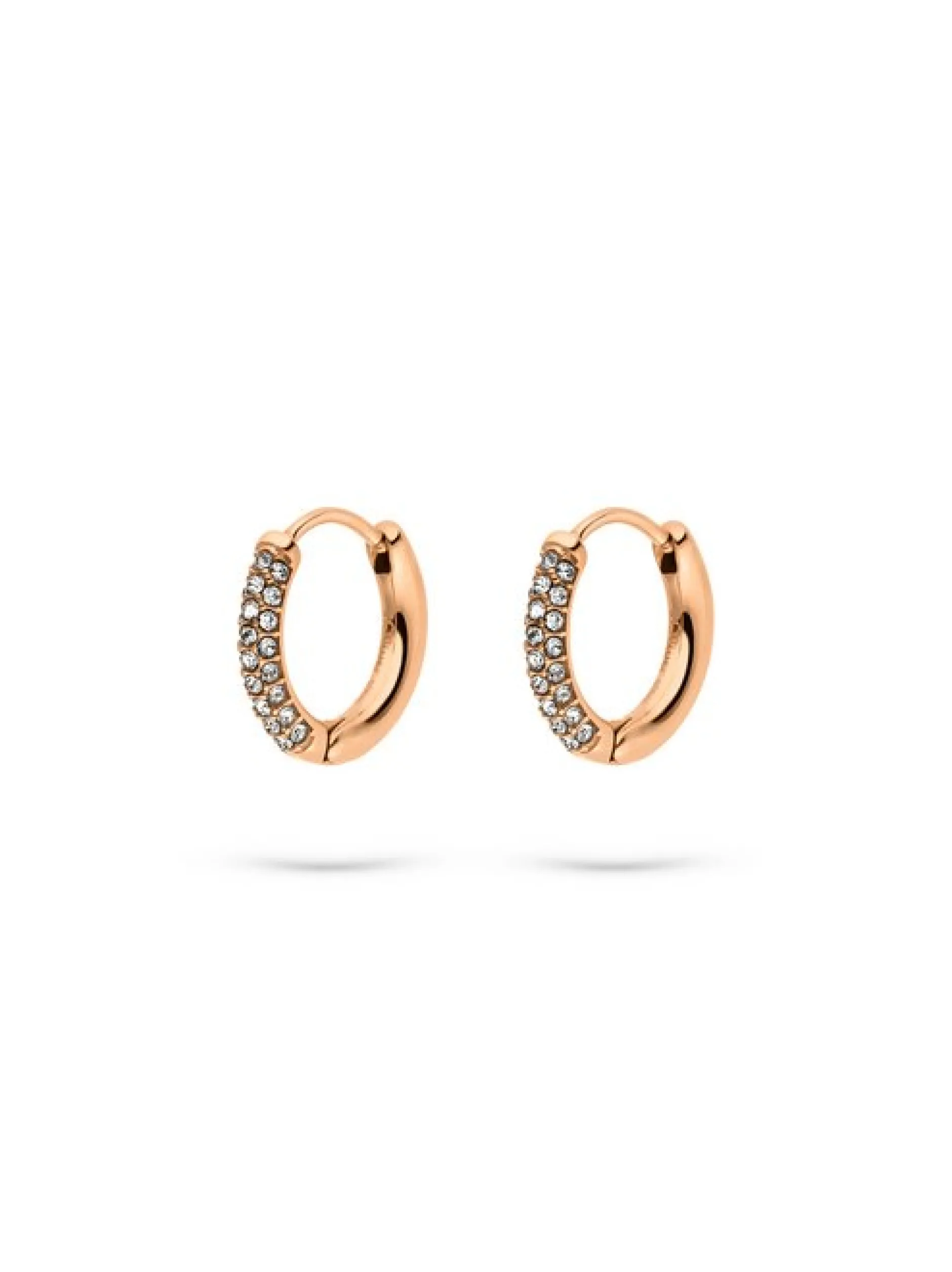 s.Oliver Damen Creolen - Timeless Spark in roségold