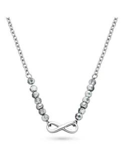 s.Oliver Damen Halskette - Infinity Beads in silber