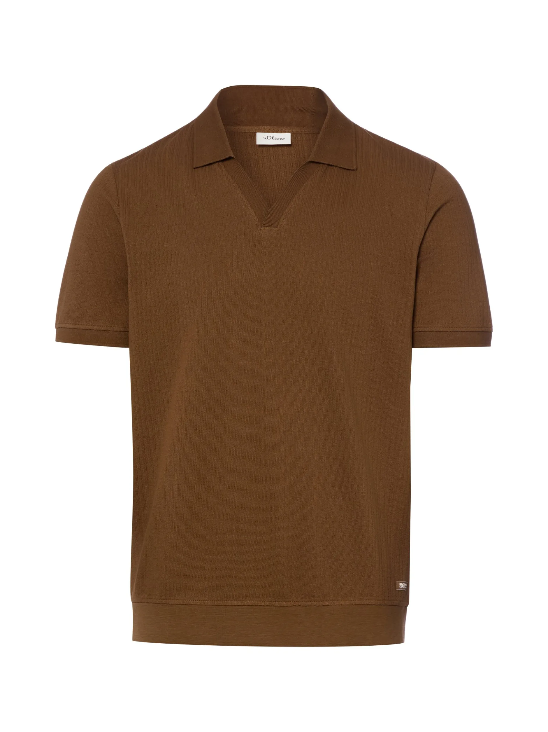 s.Oliver Damen Poloshirt in braun - Ärmel: kurzarm