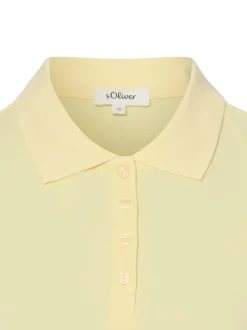 s.Oliver Damen Poloshirt in zitrone - Ärmel: kurzarm