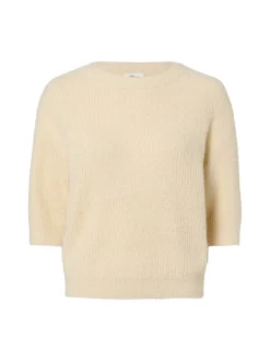 s.Oliver Damen Pullover in sand - Ausschnitt: Rundhals