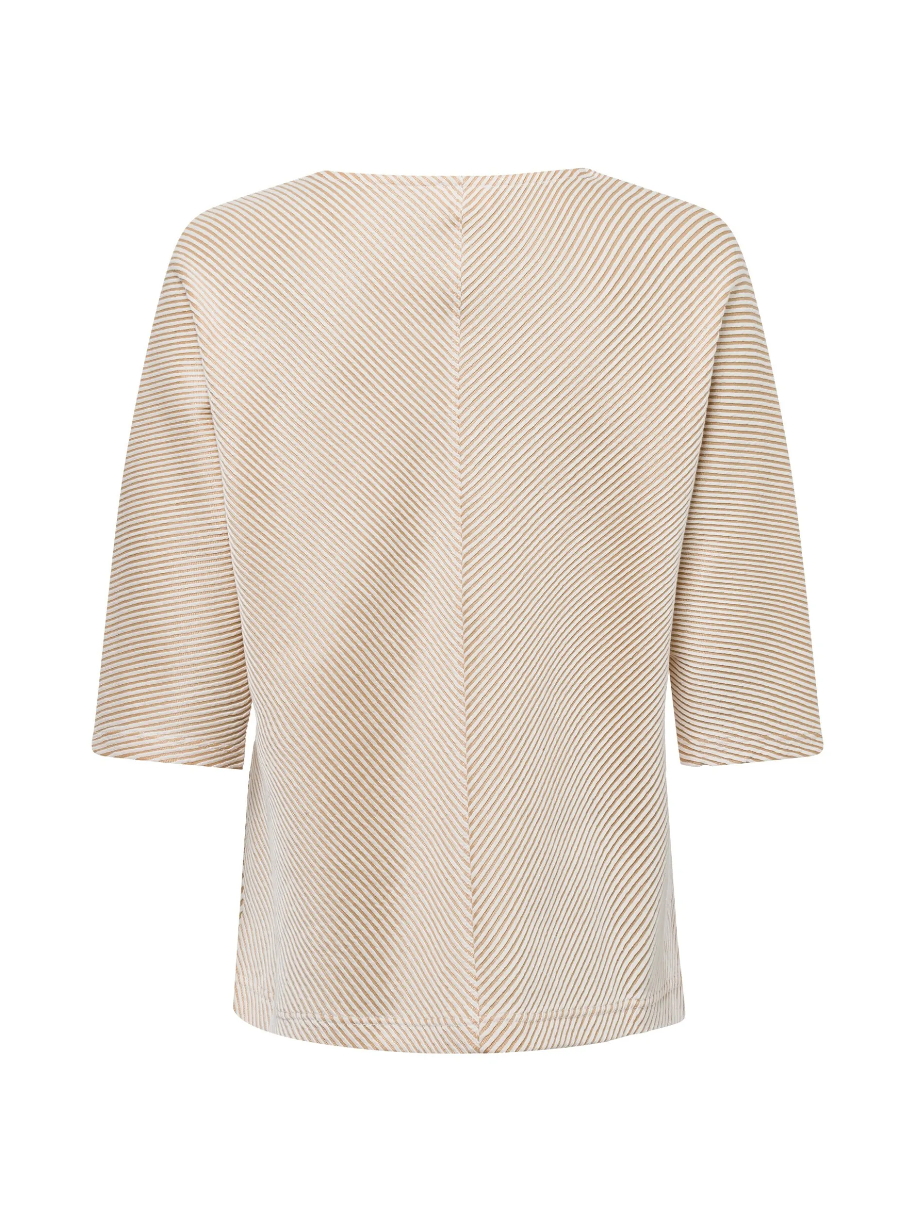 s.Oliver Damen Sweatshirt in camel weiß - Ärmel: 3/4 Arm