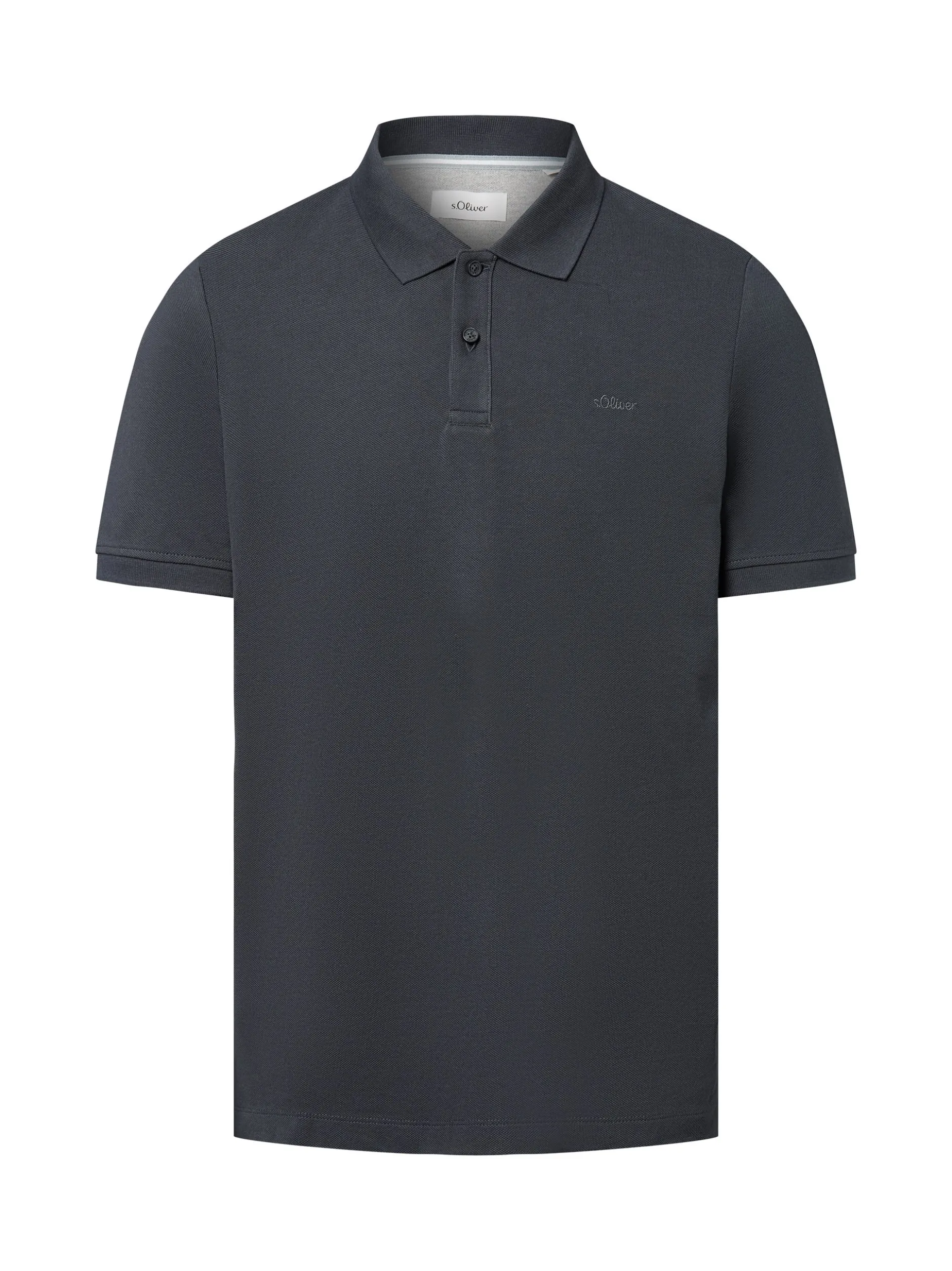 s.Oliver Herren Poloshirt in anthrazit - Ärmel: kurzarm