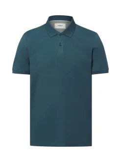 s.Oliver Herren Poloshirt in petrol - Ärmel: kurzarm