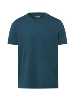 s.Oliver Herren T-Shirt in petrol - Ausschnitt: Rundhals