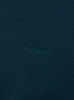 s.Oliver Herren T-Shirt in petrol - Ausschnitt: Rundhals