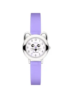 s.Oliver Mädchen Armbanduhr - The Cat in lila