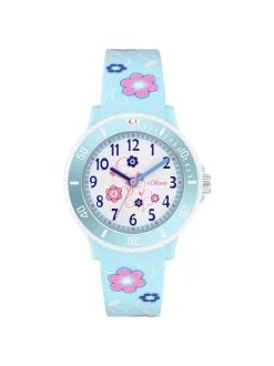 s.Oliver Mädchen Armbanduhr - The Magic Time in blau