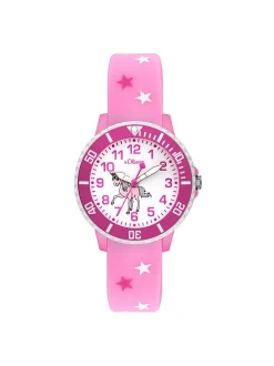 s.Oliver Mädchen Armbanduhr - The Magic Time in pink