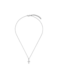 s.Oliver Mädchen Halskette - Cross in silber