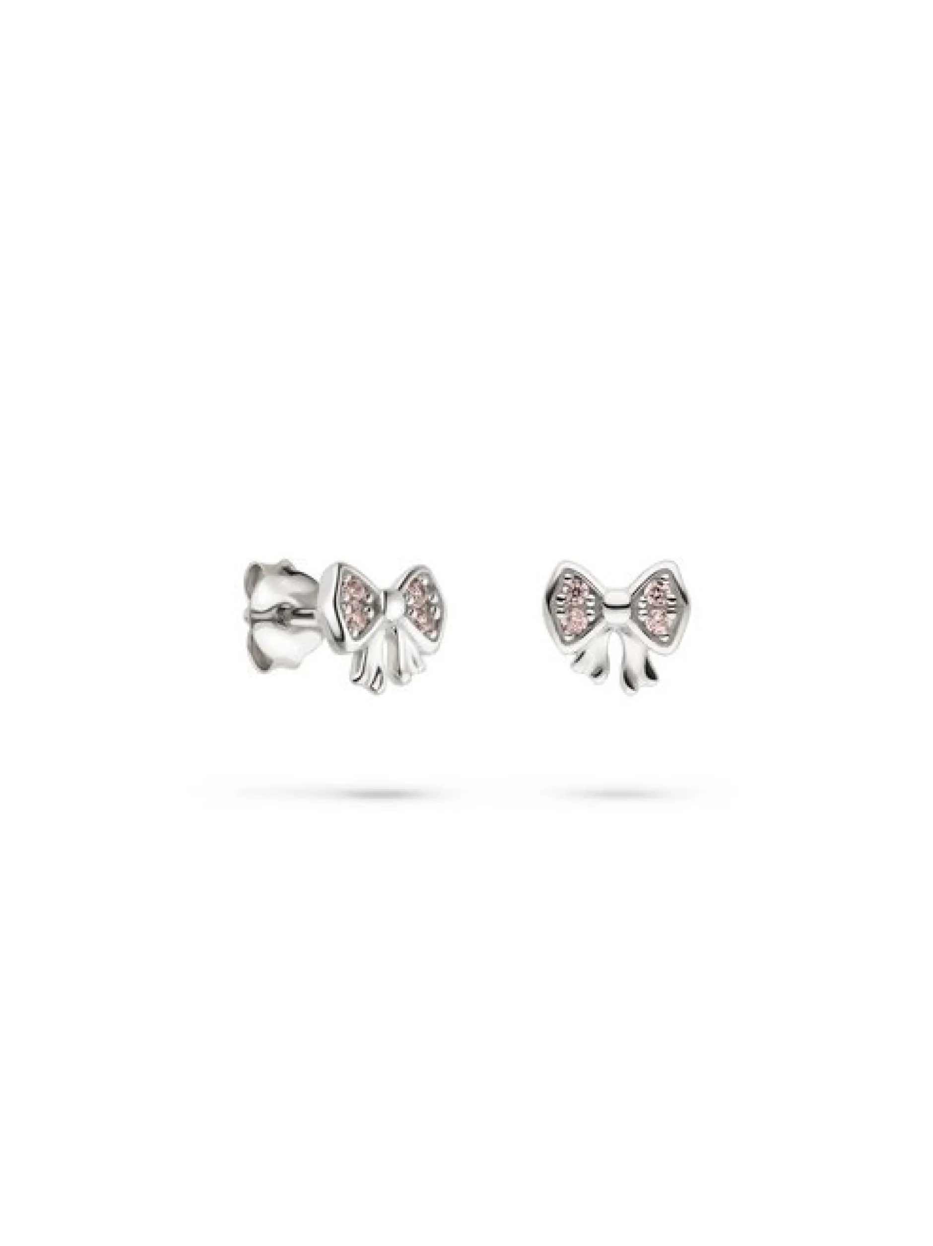 s.Oliver Mädchen Ohrstecker - Bow in silber