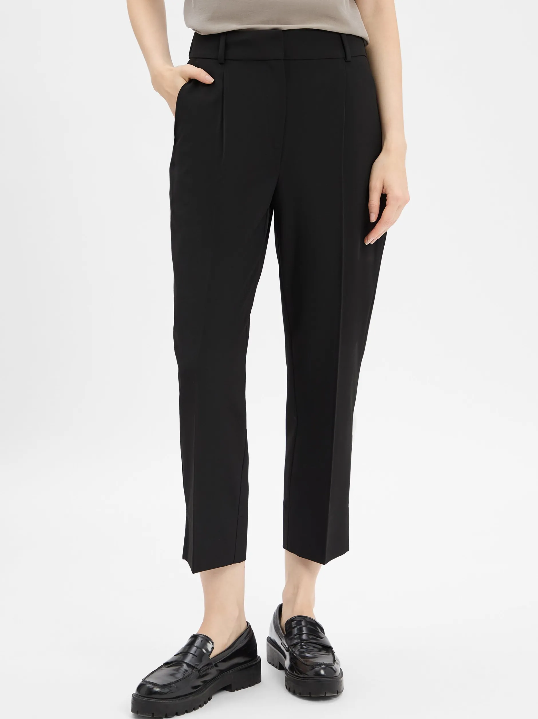 Someday Damen Bundfaltenhose - Cisan Fine in schwarz