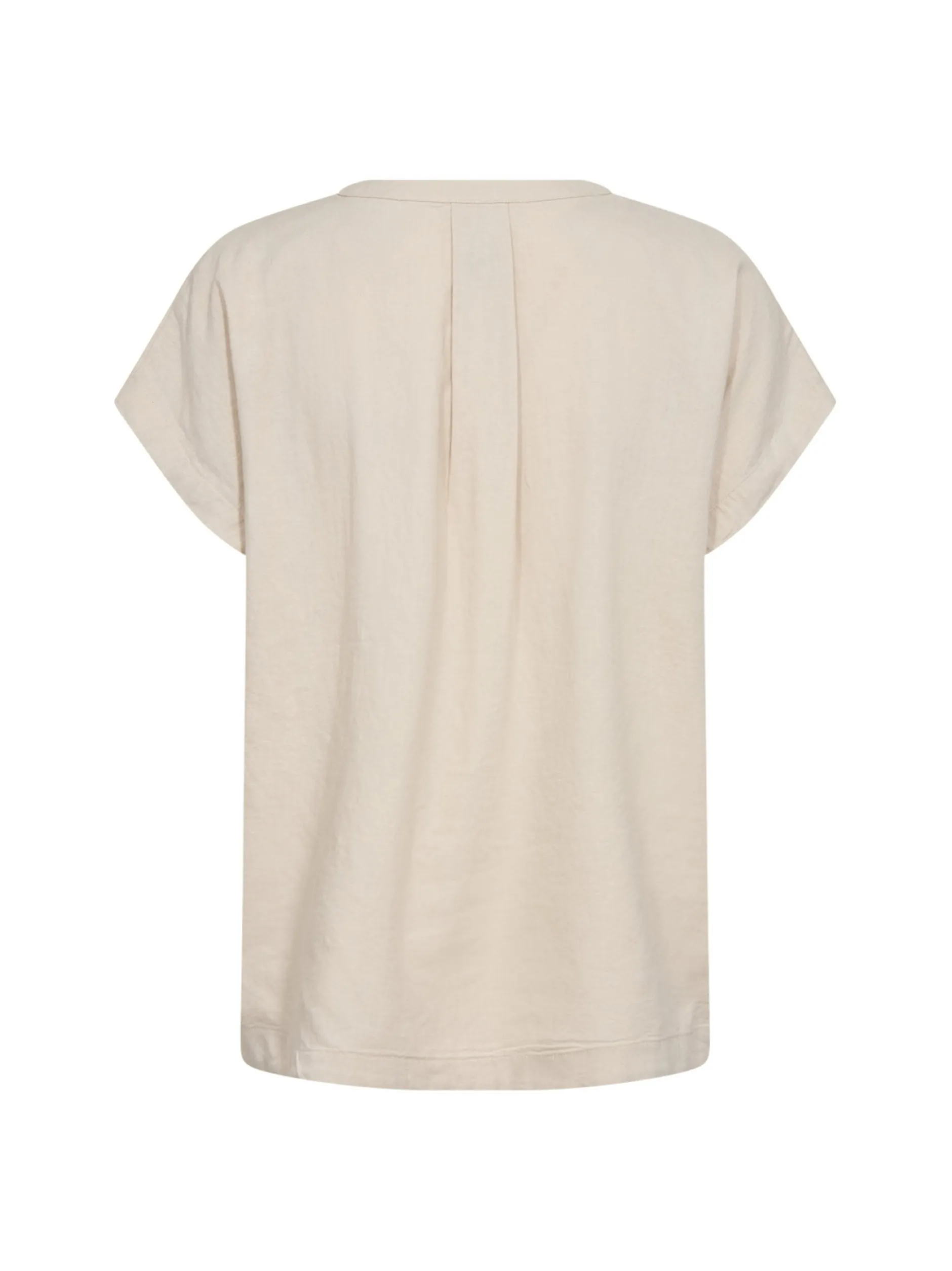 soyaconcept® Damen Blusenshirt mit Leinen-Anteil - SC-Ina in beige