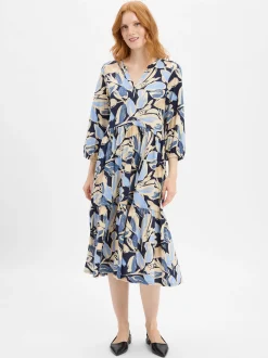 soyaconcept® Damen Maxikleid - SCFelicity in beige marine