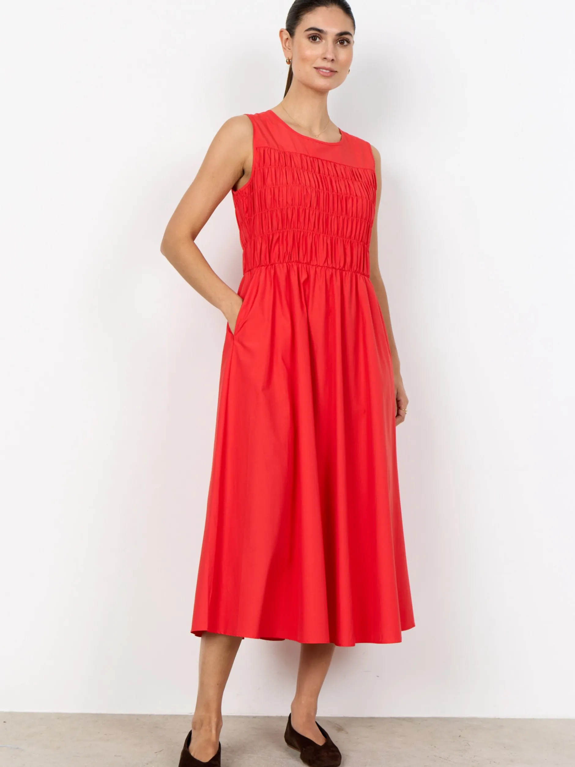 soyaconcept® Damen Midikleid - SC-Netti in rot