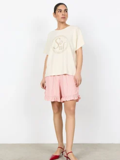 soyaconcept® Damen T-Shirt in ecru - Ärmel: kurzarm