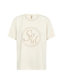 soyaconcept® Damen T-Shirt in ecru - Ärmel: kurzarm