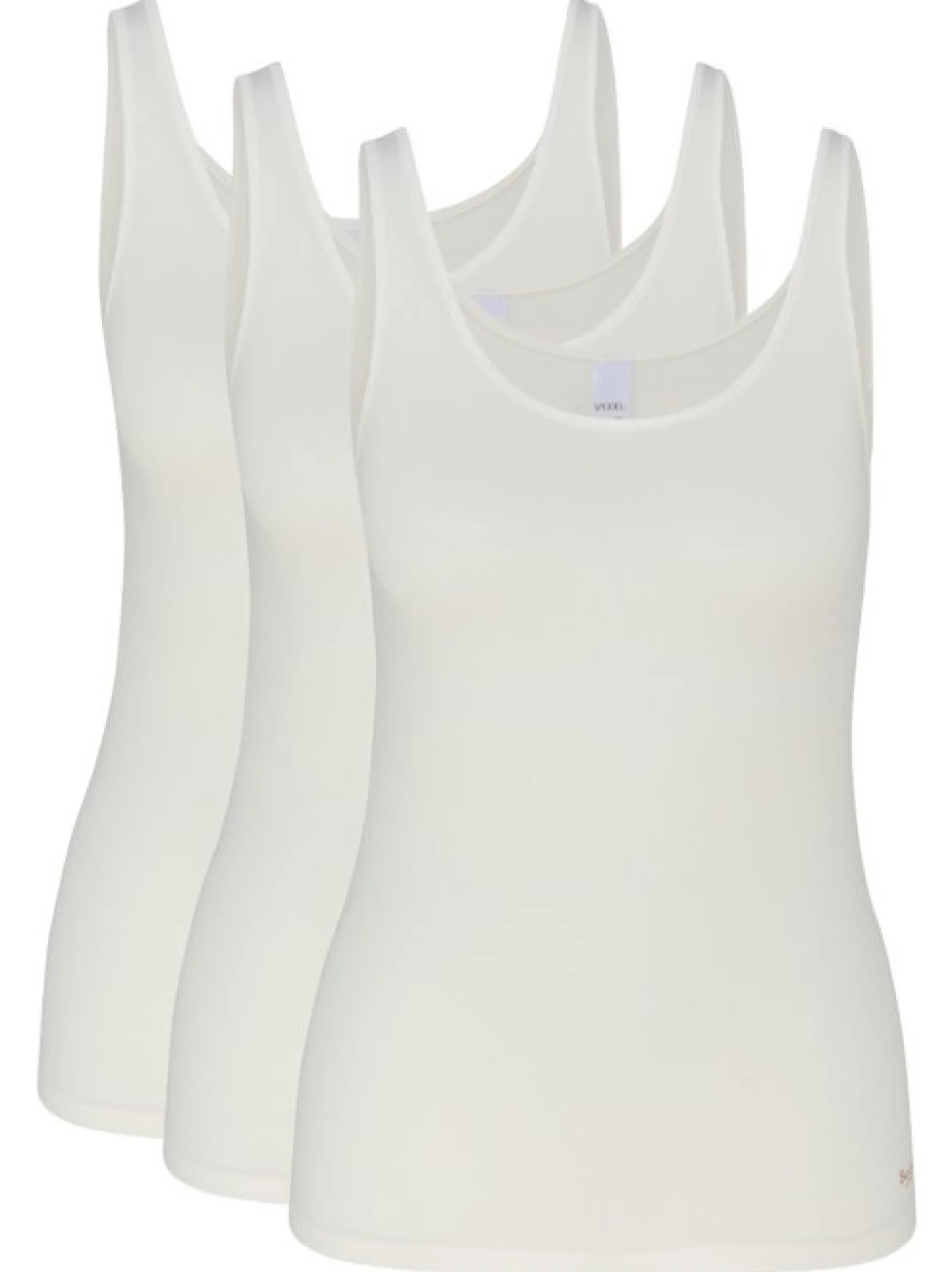 SPEIDEL Damen Unterhemd - 3er-Pack Bambus in beige weiß