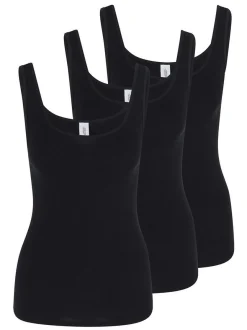 SPEIDEL Damen Unterhemd - 3er Pack bio.cotton in schwarz