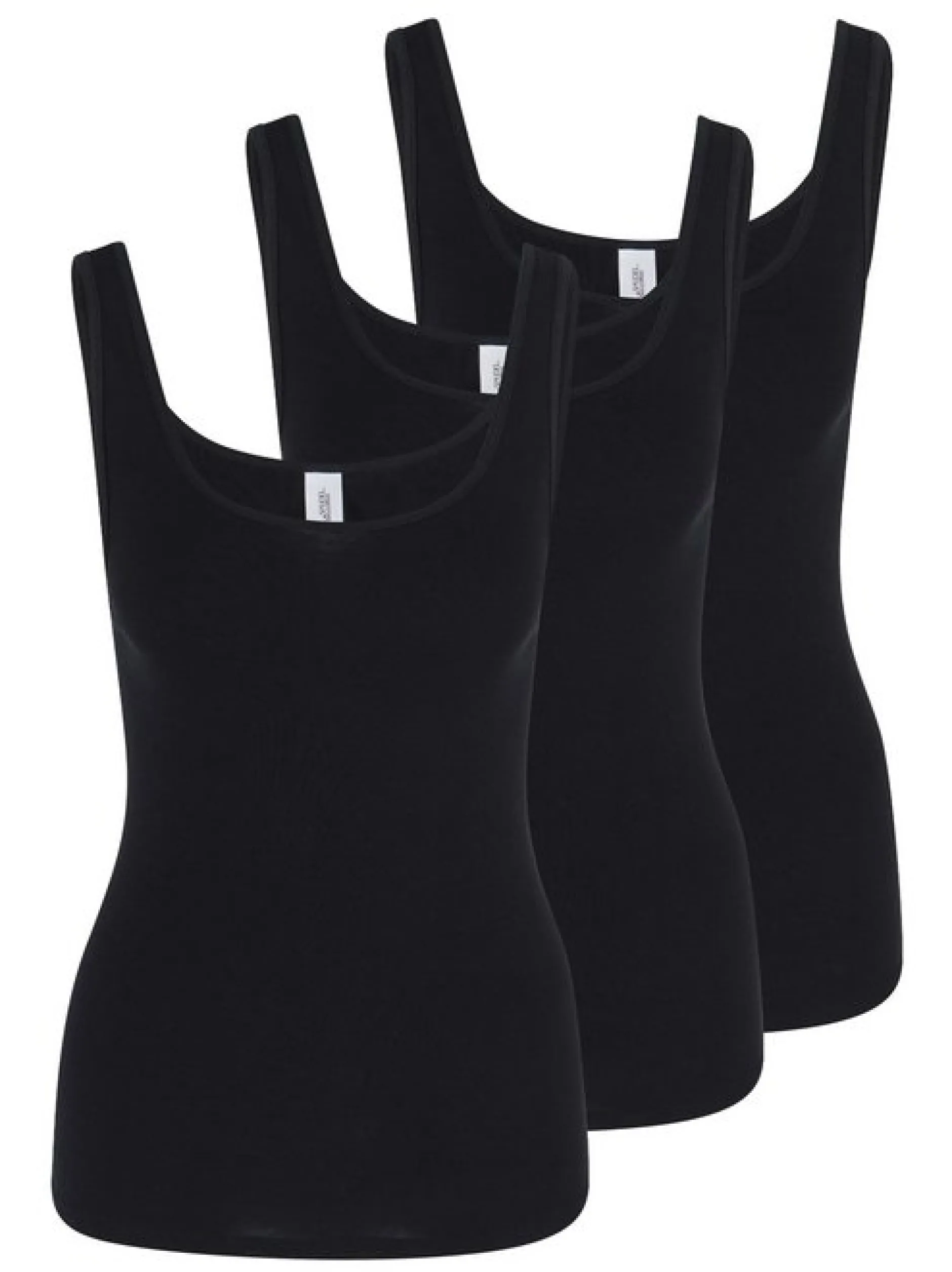 SPEIDEL Damen Unterhemd - 3er Pack bio.cotton in schwarz