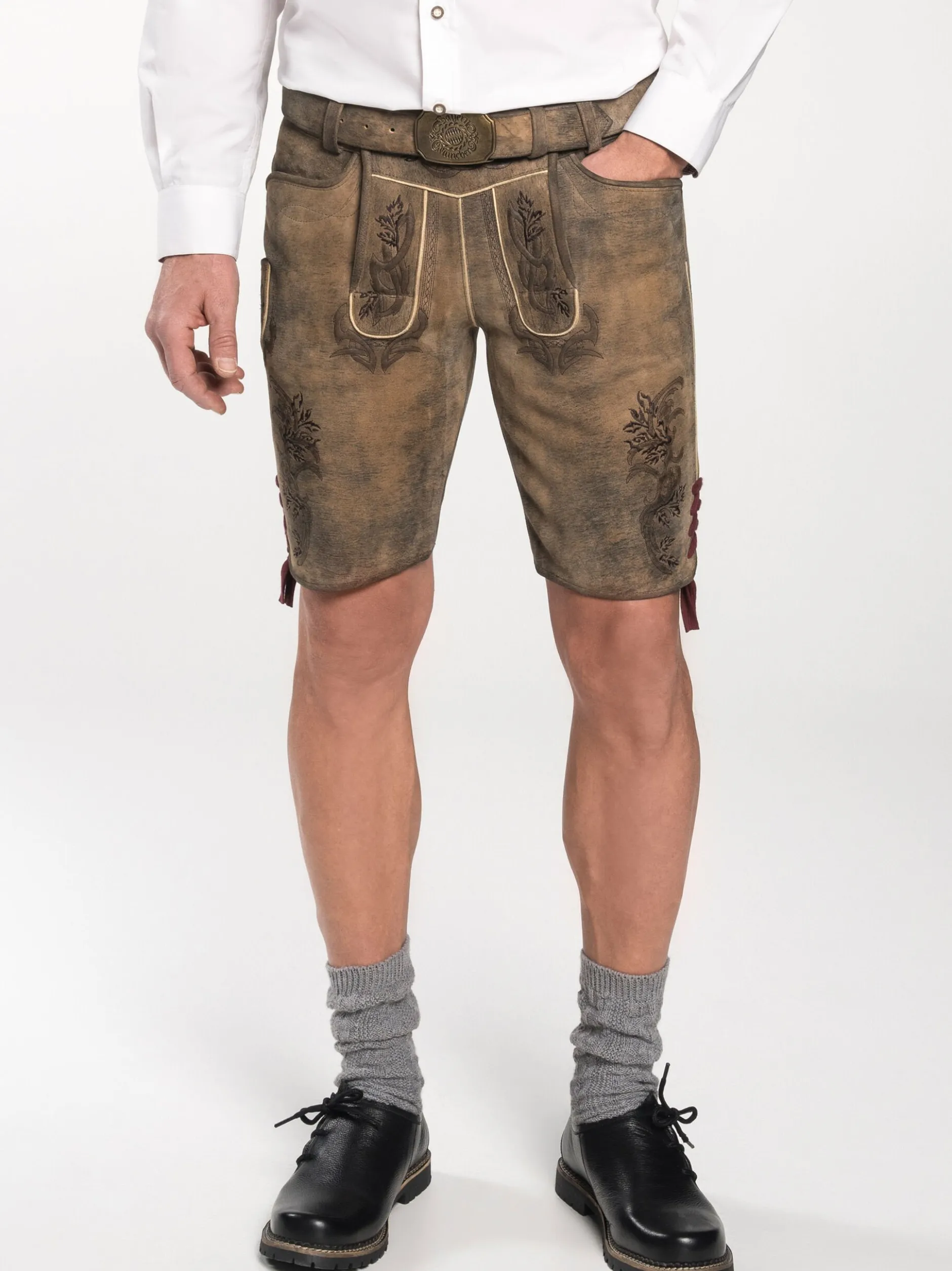 Spieth & Wenksy Herren Lederhosen - FCB Geisenfeld in braun
