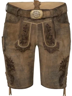 Spieth & Wenksy Herren Lederhosen - FCB Geisenfeld in braun
