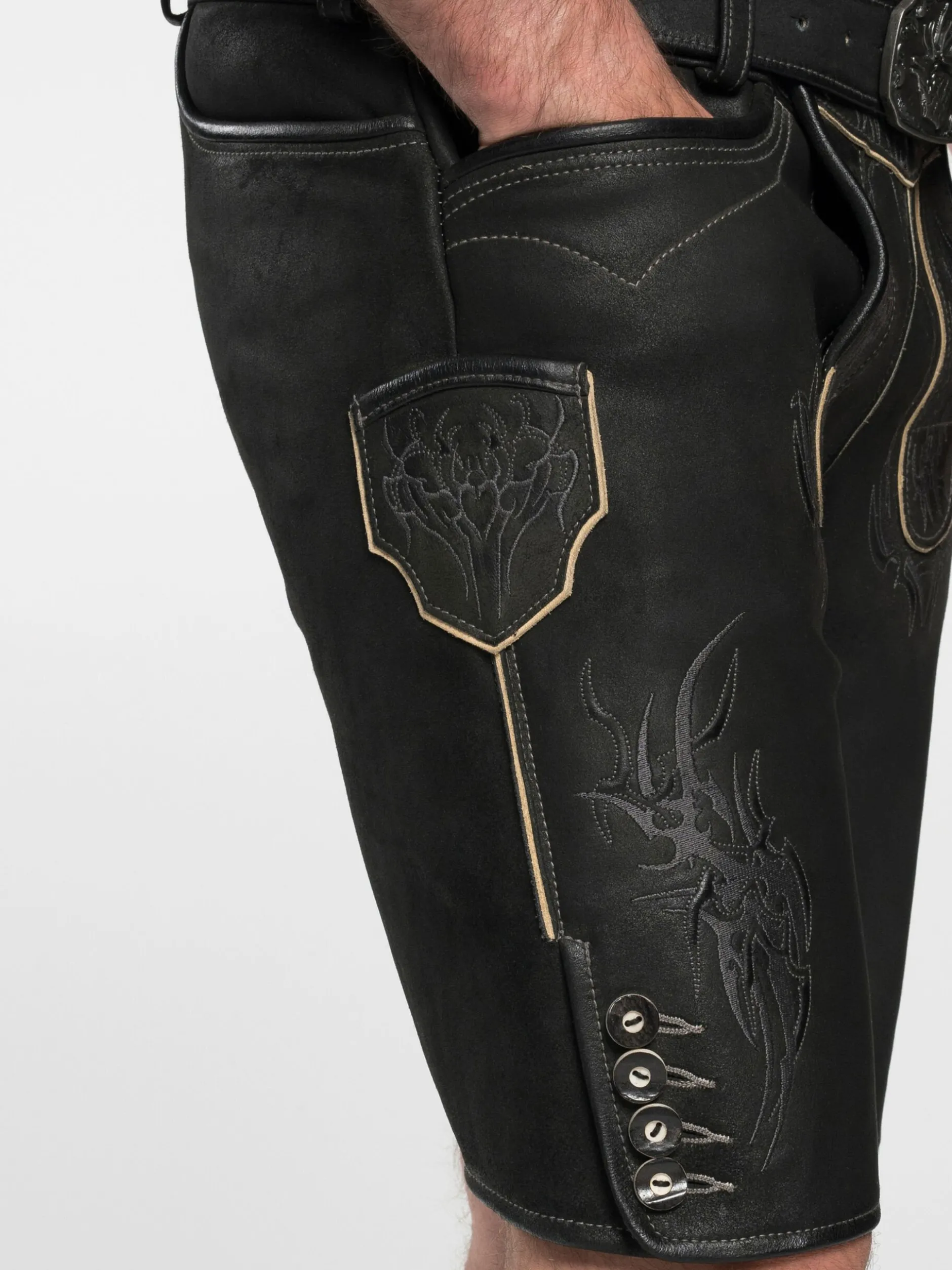 Spieth & Wenksy Herren Lederhose - Fulvier in schoko