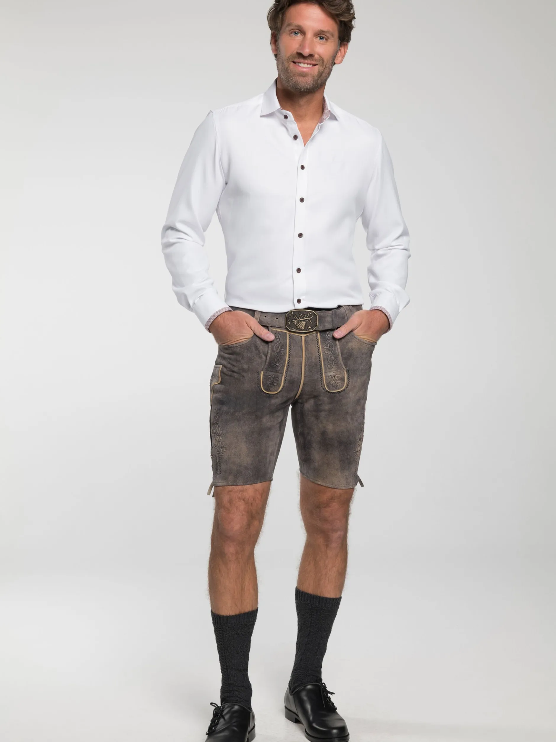 Spieth & Wenksy Herren Lederhose - Gottlieb in braun