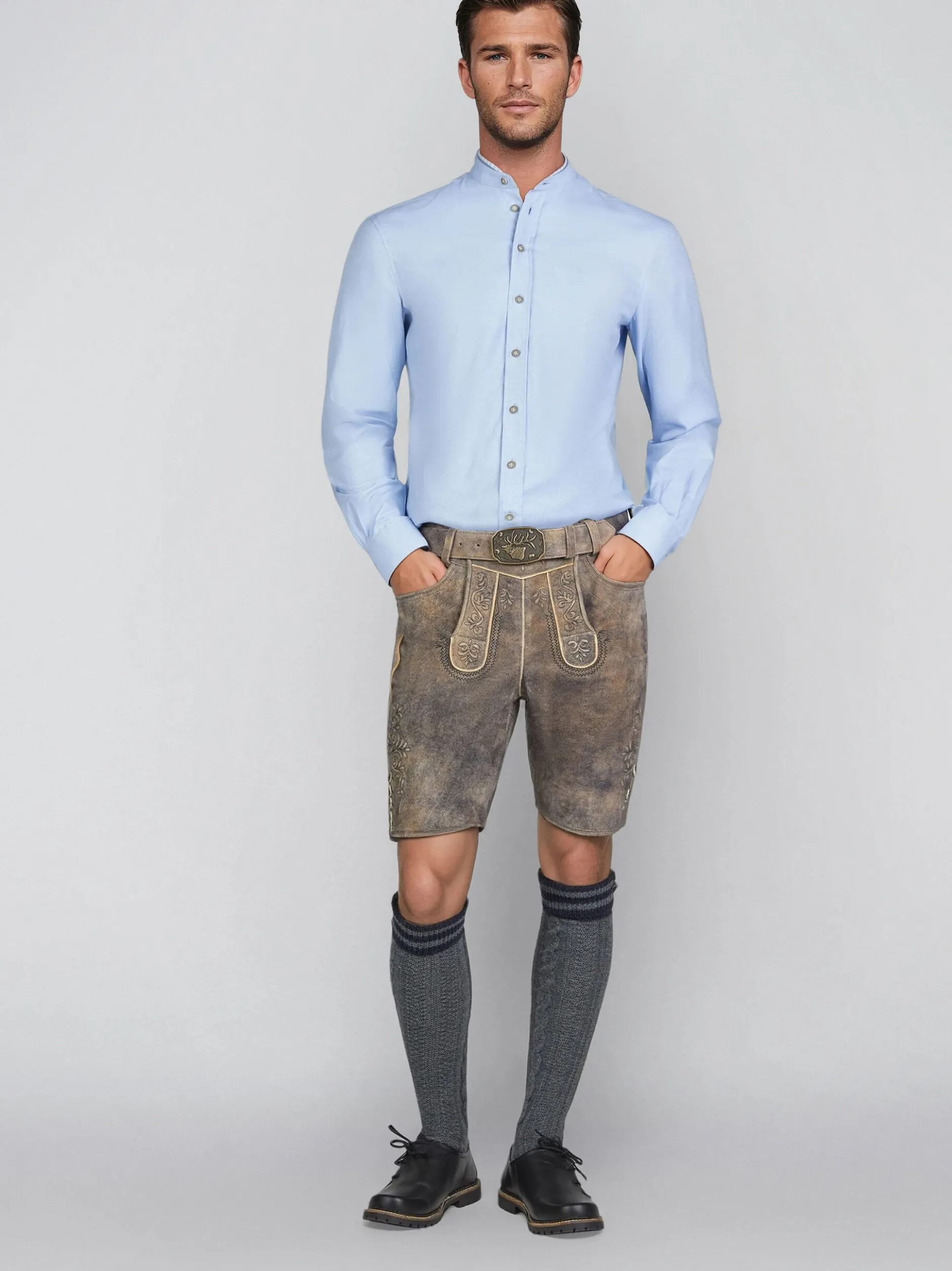 Spieth & Wenksy Herren Lederhose - Heribert in braun